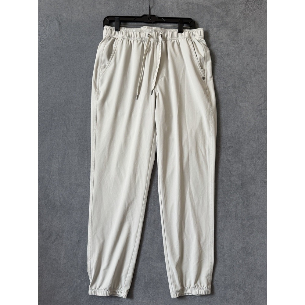 Men's Vuori Kore Jogger Lined 28" Ivory Beige‎ Size Medium Performance Stretch